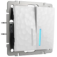 Переключатель с подсветкой без рамки Werkel Hammer 2-кл. проходной белый